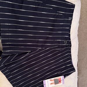 Nautica Black and White Striped Women's Shorts